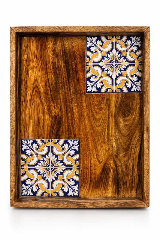 Classic Elegance Wooden Tray Wall Art