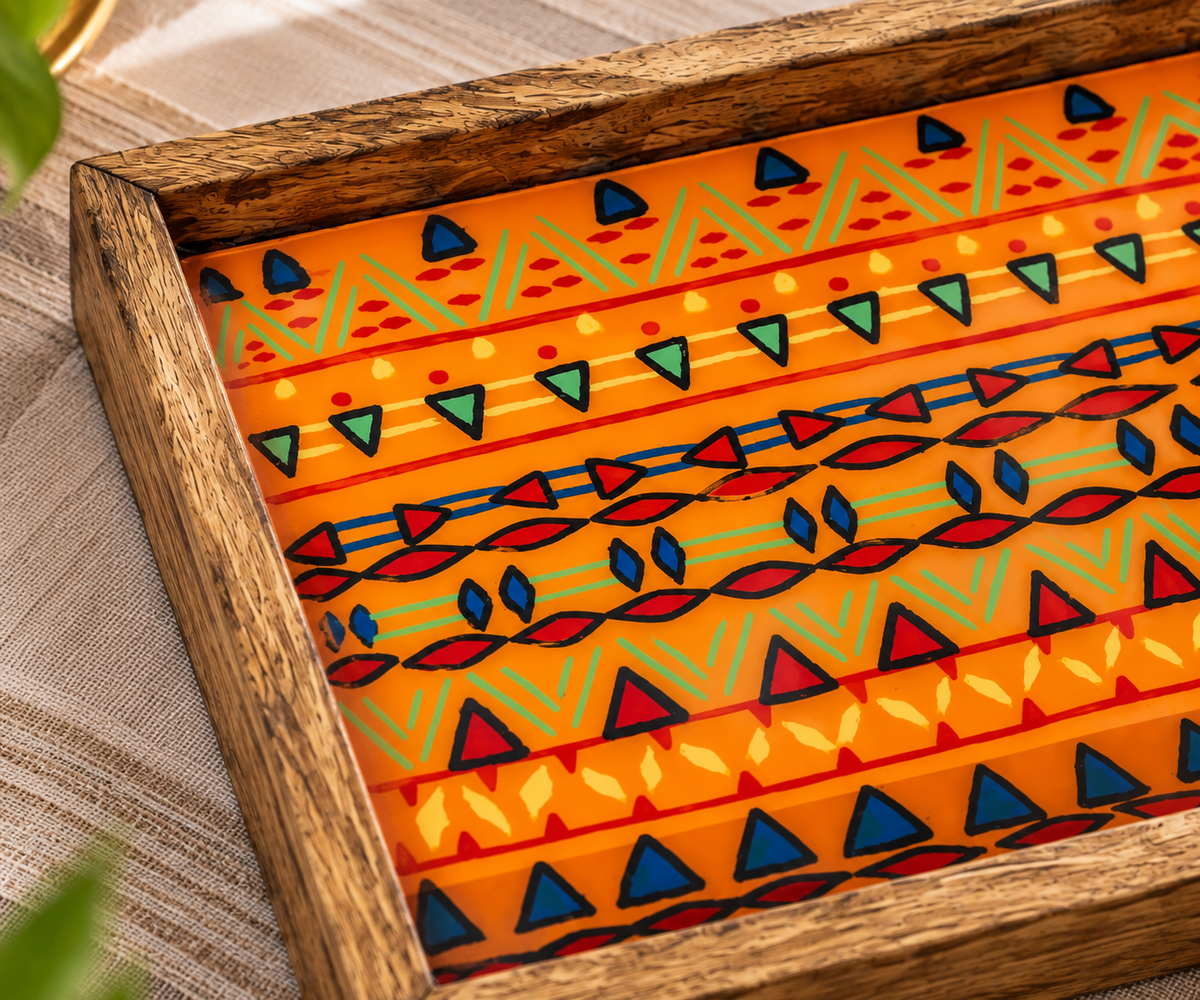 Tribal Rhythm Wooden Tray