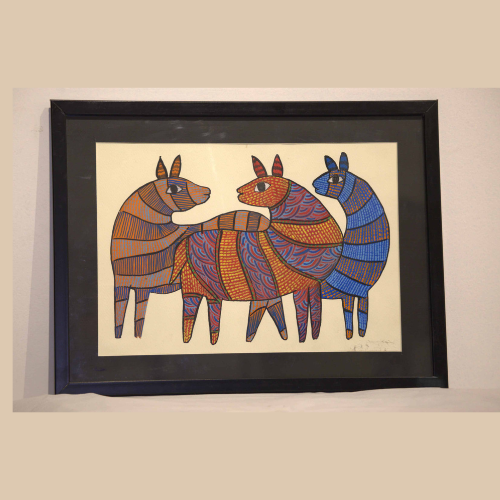 Bond of the Herd – Gond Art Painting