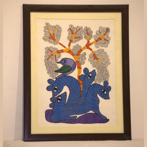 Shelter of Life – Gond Art Painting