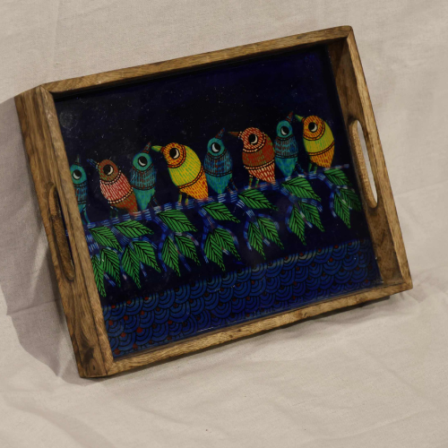 Tribal Birds Wooden Tray