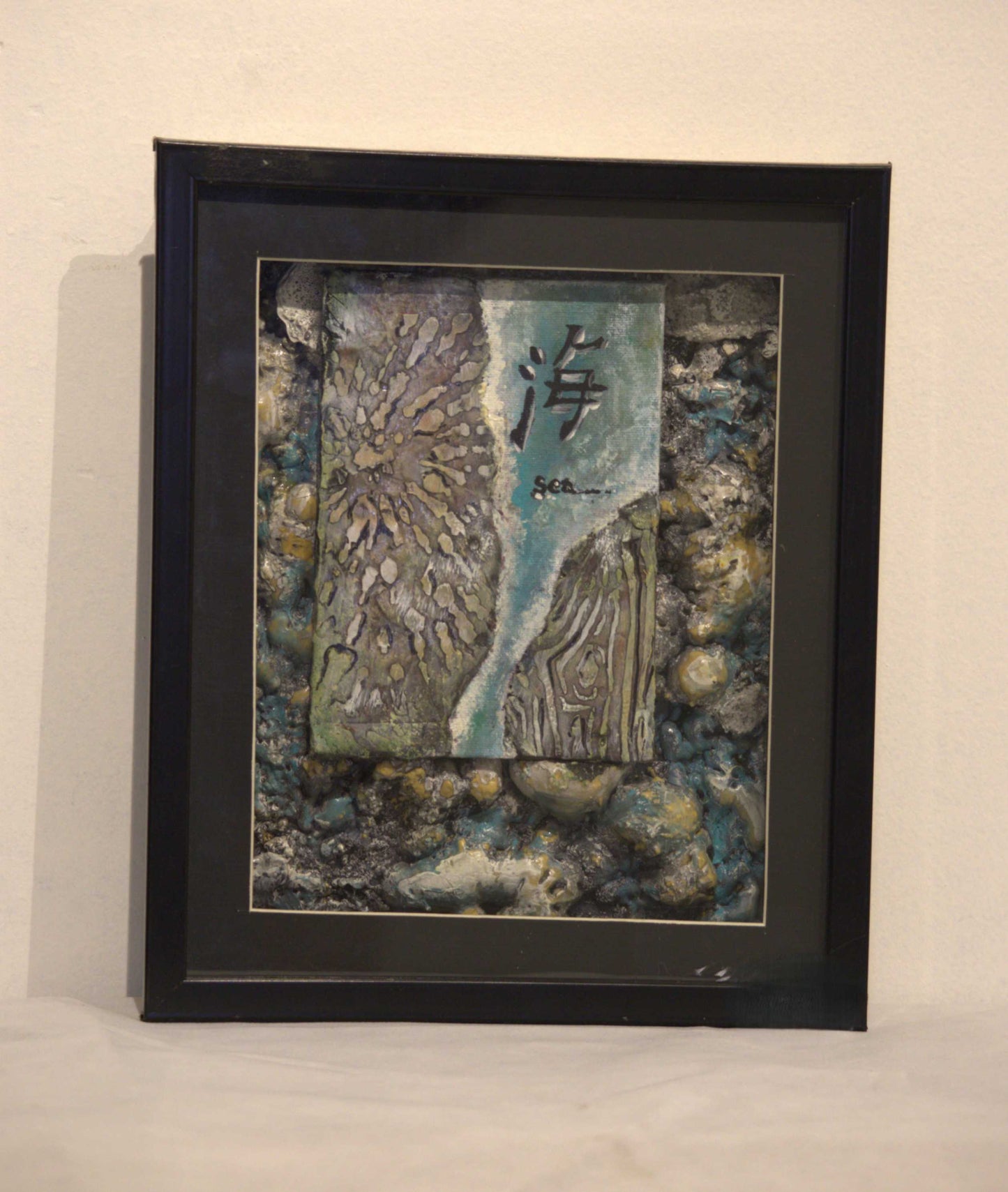 Bubble background with japanease symbol