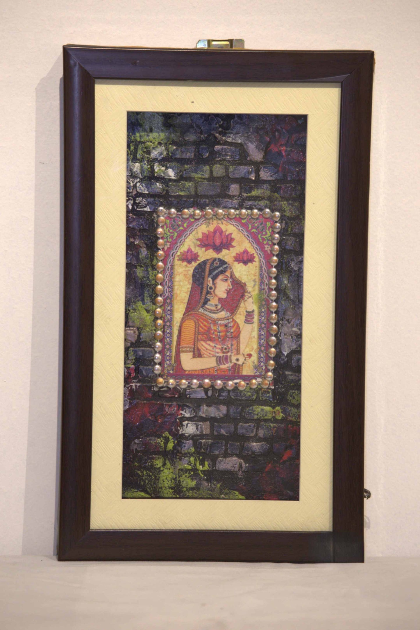 Radha rajesthani art floral background wall art