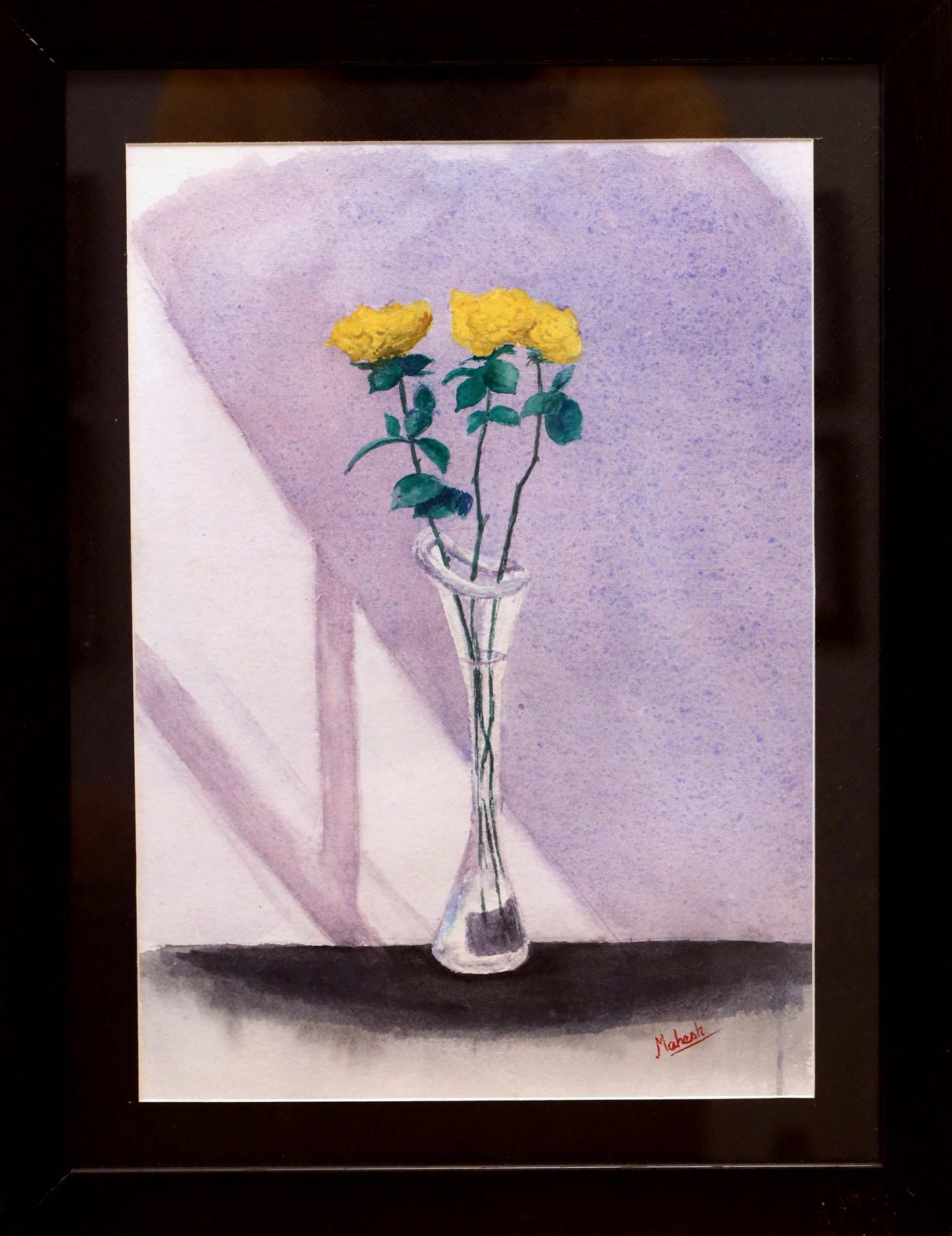 Golden Stillness – Water Painting
