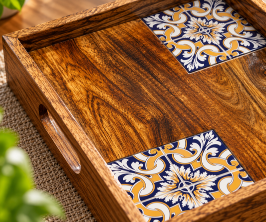 Classic Elegance Wooden Tray Wall Art