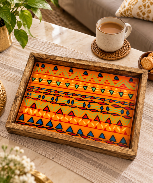 Tribal Rhythm Wooden Tray