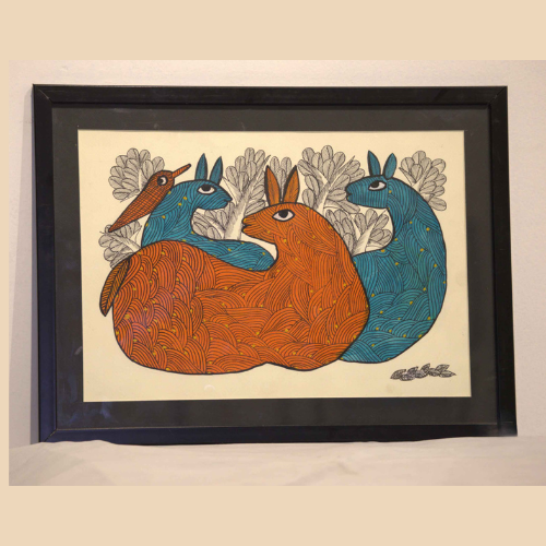 Echoes of Togetherness – Gond Art Painting