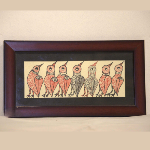 Rhythm of the Flock – Gond Art Painting