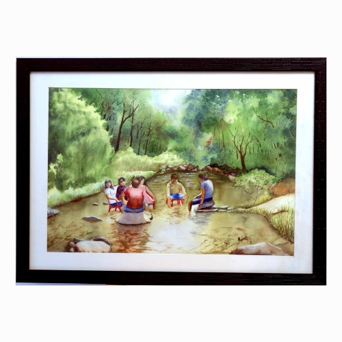 Moments by the Stream – Water Painting