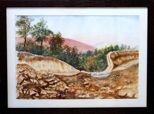 Winding Road of Tranquility – Water Painting